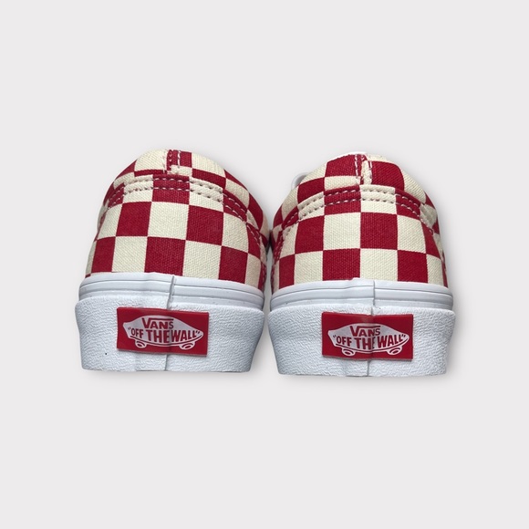 Vans Old School Red Allover Checkerboard Sneakers - Picture 5 of 7